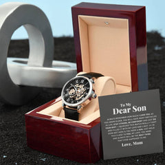 To My Dear Son Always Remember I Love You – Openwork Watch